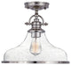 Quoizel GRTS1714BN One Light Semiflush Mount, Brushed Nickel Finish
