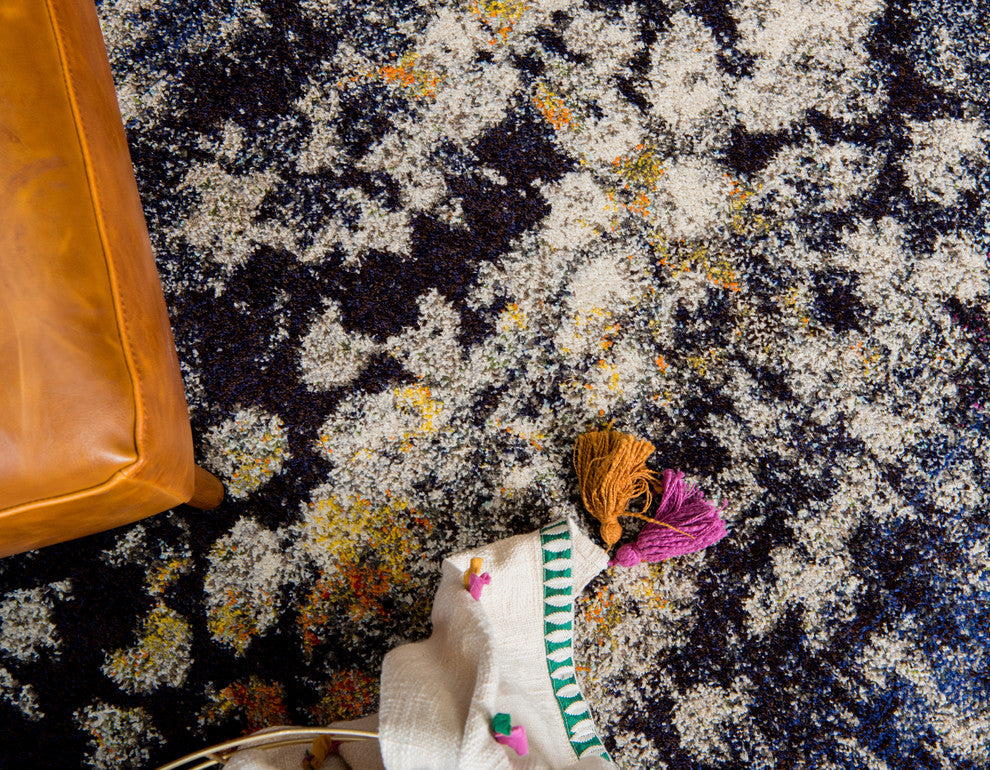 Unique Loom Navy Blue Pollock Vita 5' 0 x 8' 0 Area Rug