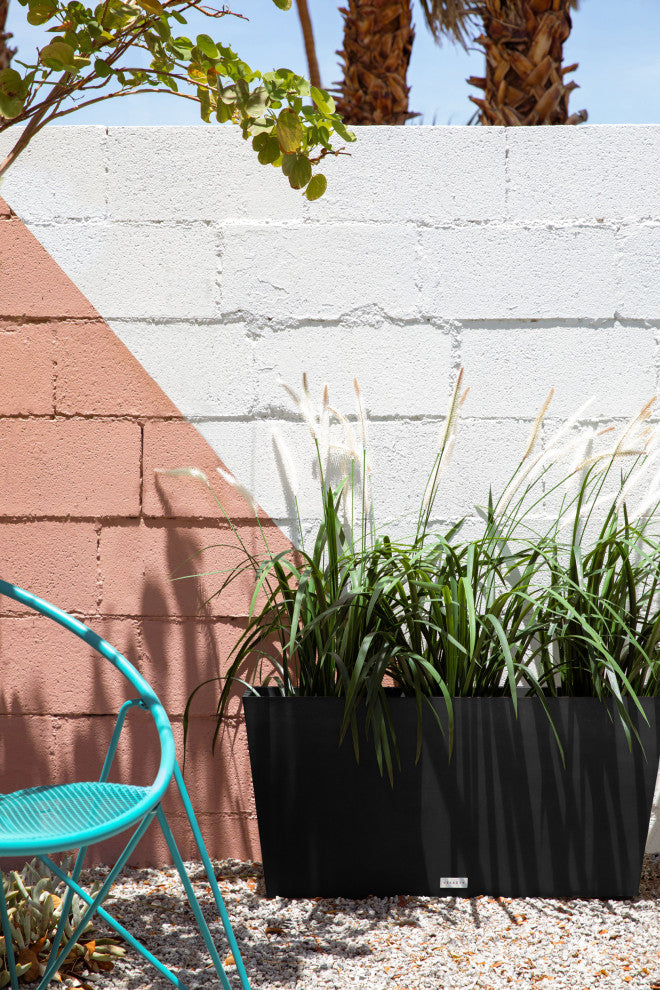 Midori Trough Planter, Black, 31 Inch, 1 Pack