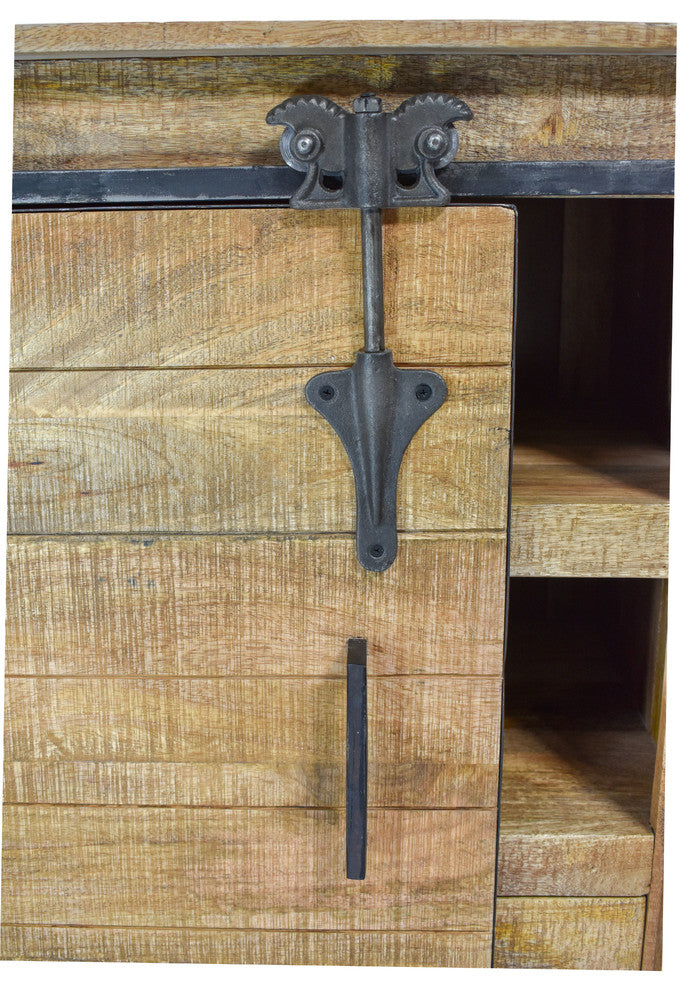 Farmhouse Sliding Barn Door TV Stand