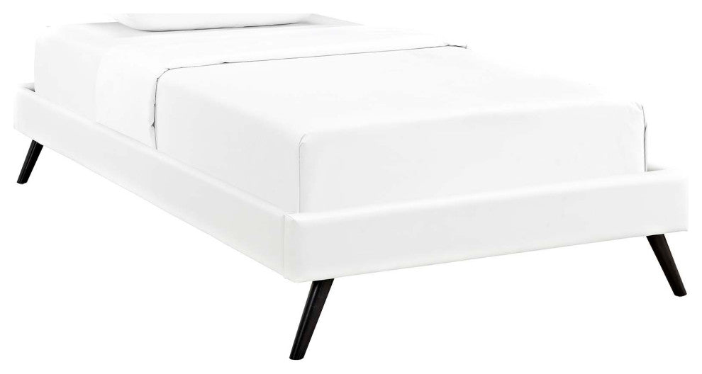 Modway Loryn Twin Bed Frame With Round Splayed Legs, White