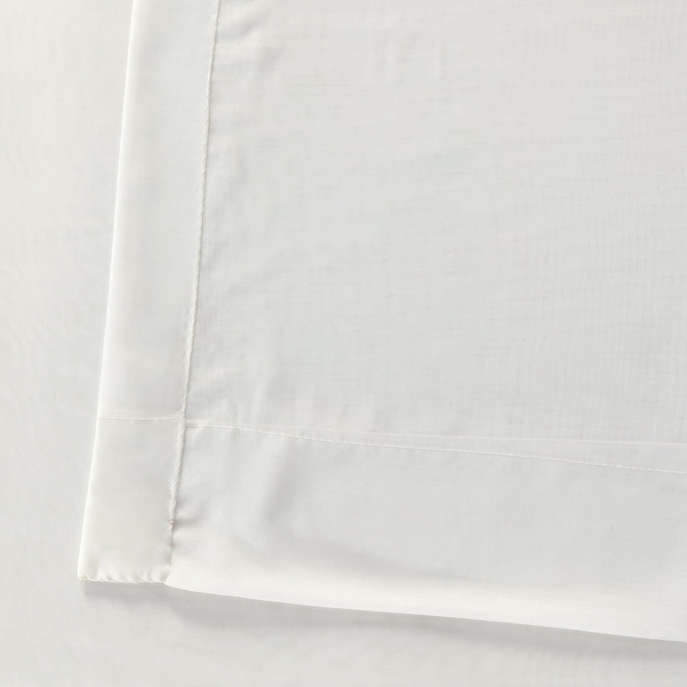 Signature Off White Sheer Curtain Single Panel, 50"x120"
