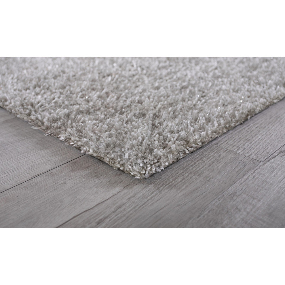 8" x 10" Silver Sparkly Area Rug