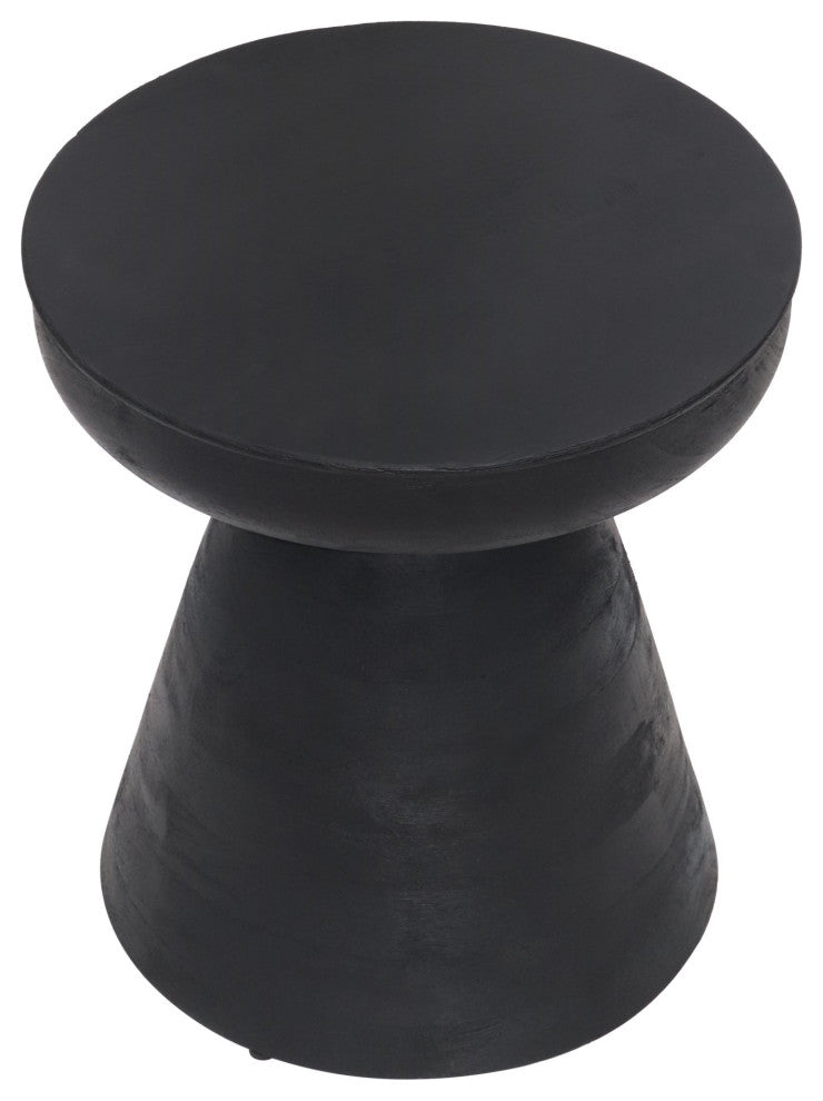 Sofa Side Table, Wood, Black, Living Lounge Cafe Room Hotel Lobby Hospitality