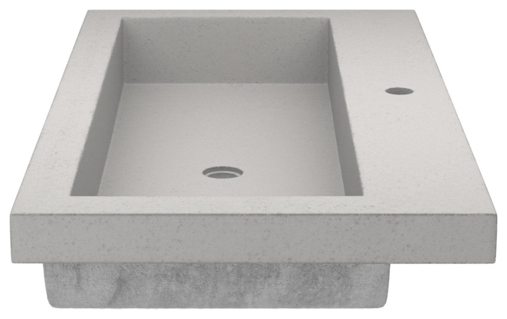 Trough 3619 Bathroom Sink, Ash, Single Faucet Cutout