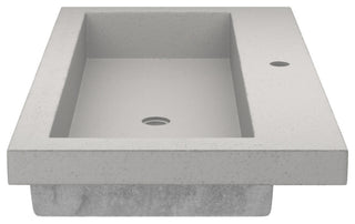 Trough 3619 Bathroom Sink, Ash, Single Faucet Cutout