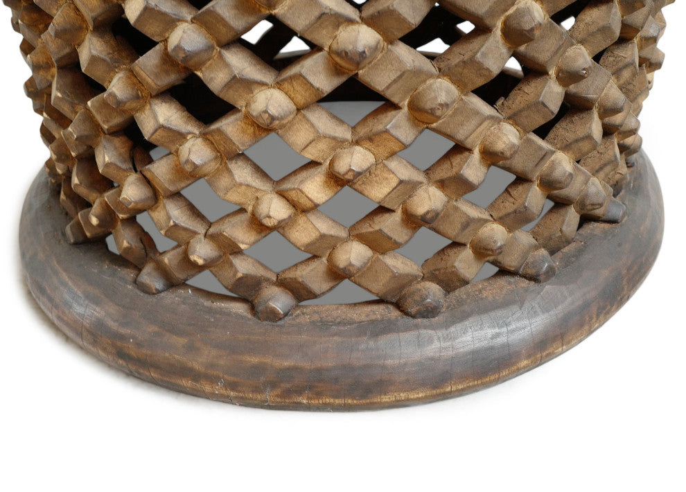 Consigned Vintage Bamileke Stool Table