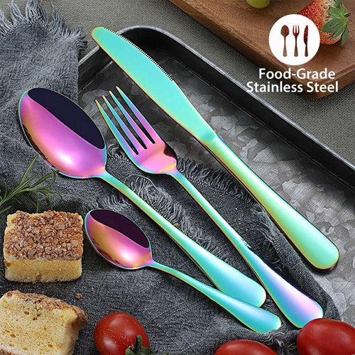 4-Piece Flatware Set Silverware Cutlery Kitchen Utensil Set