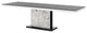 MOKA Dining Table with Extension, Black/White Venatino