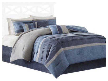 Madison Park Microsuede 7-Piece Comforter Set, Queen
