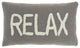 Mina Victory SH041 Throw Pillow, Grey, 12"X21"
