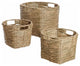Koper Woven Water Hyacinth Twine Baskets Set of 3