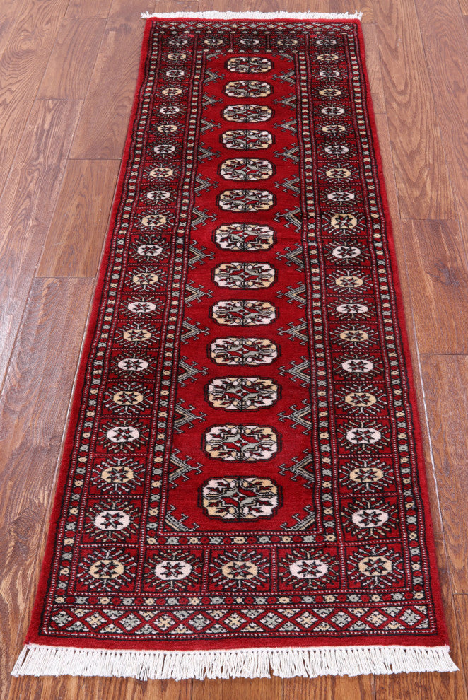 2' 0" X 6' 0" Silky Bokhara Hand Knotted Wool Runner Rug - Q13831