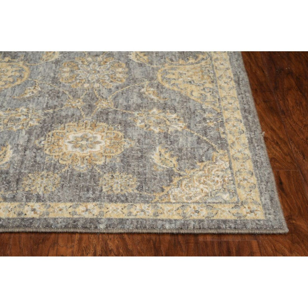 KAS Ria 6822 Slate Gray Sofia Area Rug, 2'3"x7'6" Runner