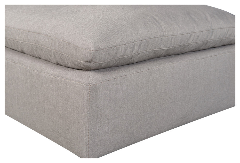 Terra Condo Ottoman Livesmart Fabric Light Grey
