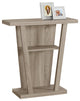 HomeRoots 11.5" x 31.5" x 33.75" Dark Taupe Finish Hollow Core Accent Table