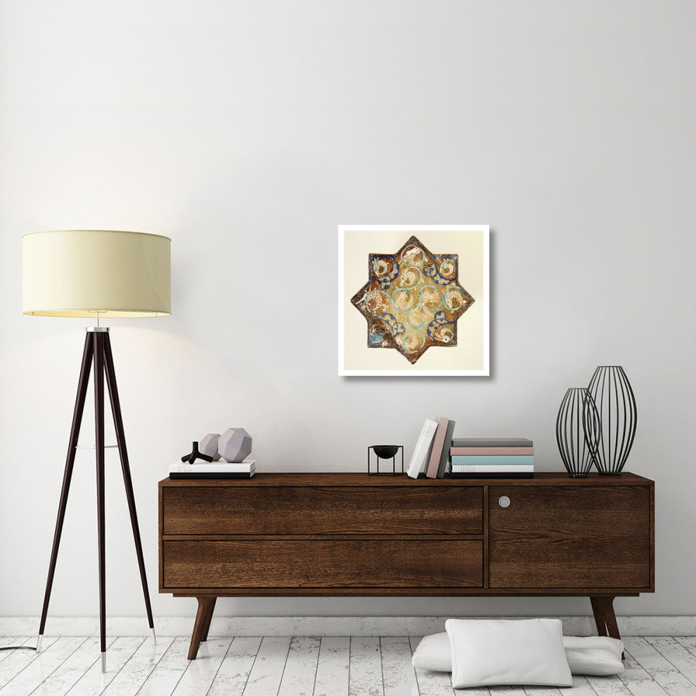 "Star Tile with Animal Motifs" Print 13th Century Persian Artisan, 26"x26"