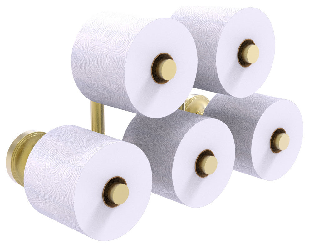 Prestige Regal 5 Roll Reserve Roll Toilet Paper Holder, Satin Brass