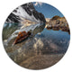 Sapphire Mountain Lake View, Landscape Round Wall Art, 36"
