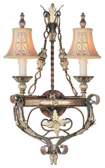 Livex 8842-64 Wall Sconce, Palacial Bronze with Gilded Accents