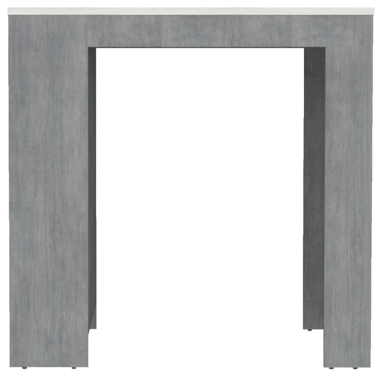 Kitchen Island Doyle, Kitchen, Concrete Gray / Ibiza Marble Color Finish