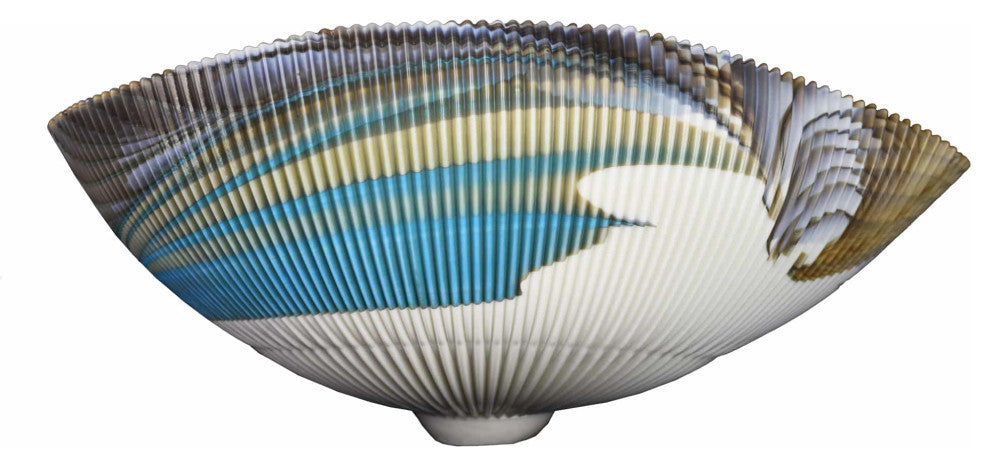 Amalfi Murano Glass Bathroom Sink, Shoreline