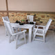 Weatherly 5-Piece Square Dining Set, White