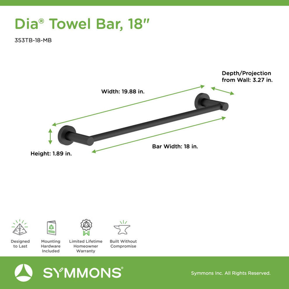 Bath Hardware, Toilet Paper Holder, Robe Hook, Towel Bar & Ring, Matte Black