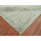 Gray Hand Knotted Broken Persian Erased Heriz Design Wool and Silk Rug, 10'x14'