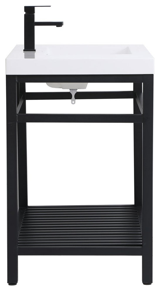 Home Living 22" Modern Black-Light Bathroom Vanity