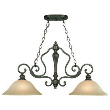 Jeremiah Lighting Old Burlington 2-Light Chandelier/Island