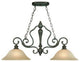 Jeremiah Lighting Old Burlington 2-Light Chandelier/Island