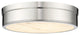 Z-LITE 1-Light Flush Mount, Polished Nickel