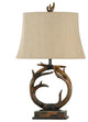 Antler Table Lamp with Custom Fabric Shade