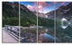 "Wooden Foot Bridge Over Lake" Canvas Print, 4 Panels