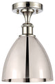 Ballston Dome Semi-Flush Mount, Polished Nickel, Polished Nickel