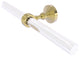 Pacific Grove 2 Arm Guest Towel Holder with Groovy Accents, Unlacquered Brass