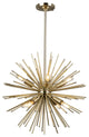 Sunburst  AC11443 Chandelier, Harvest Brass