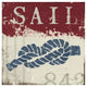 "Nautical III Red" Digital Paper Print by Wellington Studio, 32"x32"