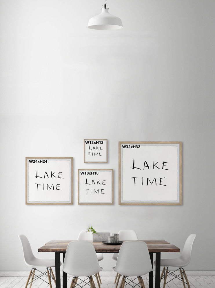 "Living on Lake Time" Framed Painting Print, 12x12