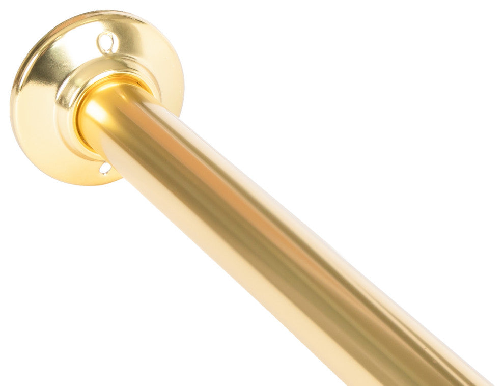 Utopia Alley Rustproof L-Shaped Corner Rod Vertical Ceiling Support Bar, Gold