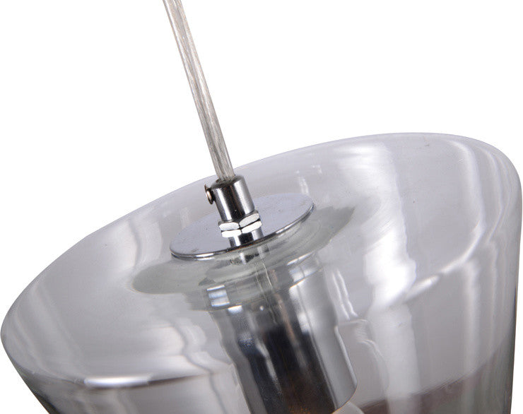 1 Light Cone Lamp Modern Pendant Lamp Clear Glass Pendant Light