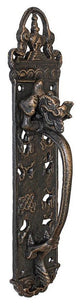 12" 19th Century Antique Replica Castle Dragon Door Handle