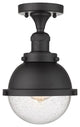 INNOVATIONS LIGHTING 517-1CH-BK-HFS-64-BK Hampden Semi-Flush Mount