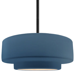 Radiance Medium Tier Pendant, Midnight Sky Frame, Matte Black, Rigid Stem Kit