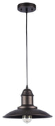 Ironclad Industrial-Style 1-Light Rubbed Bronze Ceiling Mini Pendant, 12" Wide