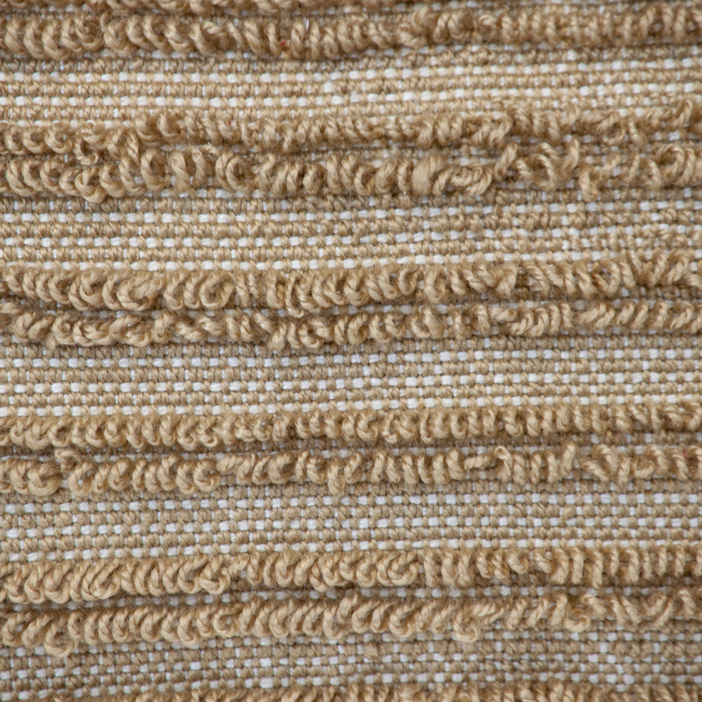 Parkland Collection Transitional Multiple Lines Beige 14" x 20" Pillow