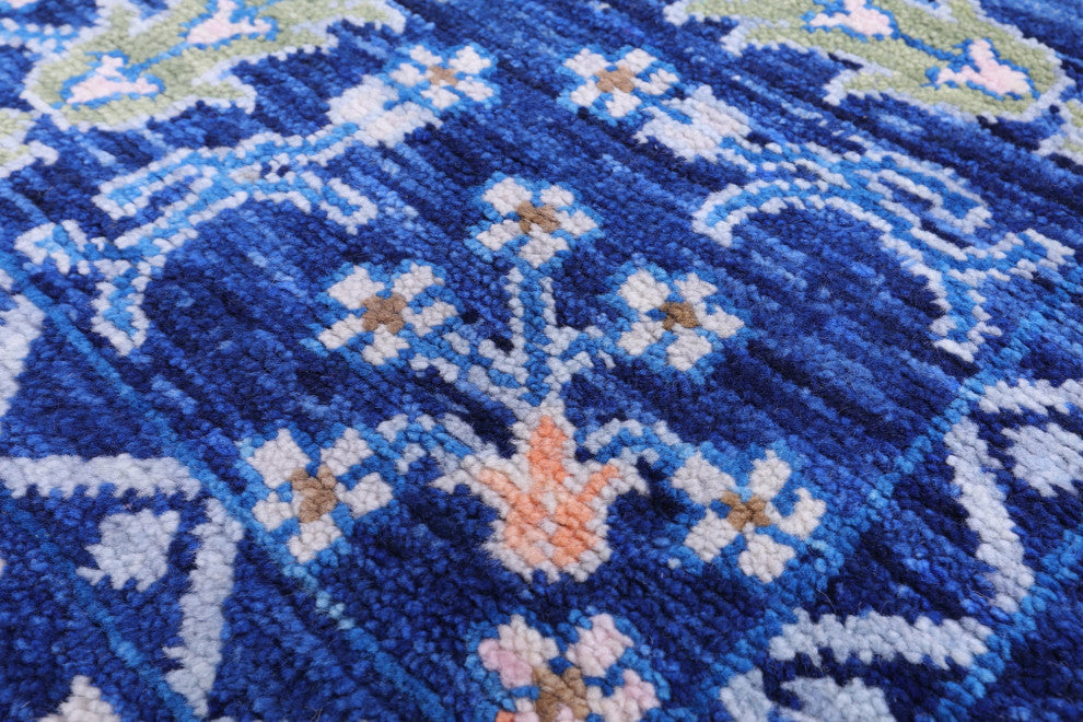 Handmade Signed Turkish Oushak Wool Rug 9' 3" X 11' 9" - Q13585