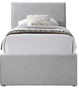 Myles Upholstered Trundle Bed, Gray, Twin, Linen Textured Fabric