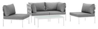 Harmony 5-Piece Outdoor Patio Aluminum Sectional Sofa Set